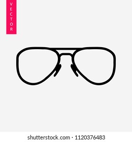 Glasses icon, vector