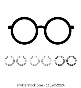 Glasses icon vector