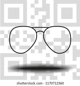 glasses icon vector