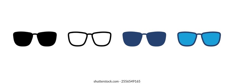 Glasses icon vector. Glasses vector icon