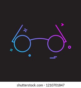 glasses icon vector design