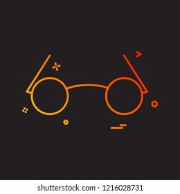 glasses icon vector design