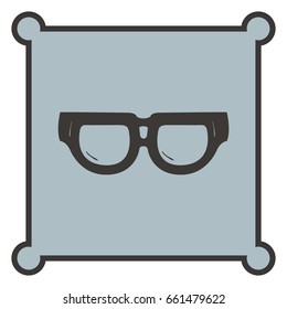 Glasses icon, vector design element