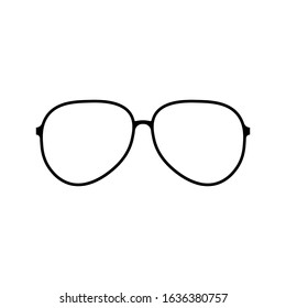 Glasses icon vector design, Eyeglasses symbol illustration on white background