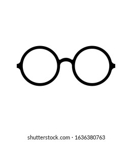 Glasses icon vector design, Eyeglasses symbol illustration on white background