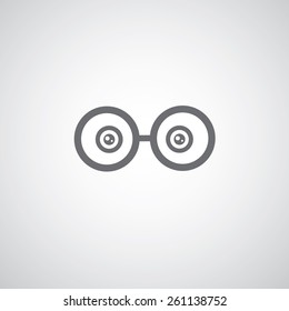 glasses icon vector design on gray background 