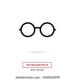 Glasses icon vector. Eyeglasses sign