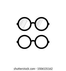 Glasses icon vector, eyeglasses symbol. Accessory pictogram, flat vector sign isolated on white background. Simple vector illustration for graphic and web design