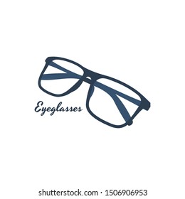 Glasses icon vector, eyeglasses symbol. Accessory pictogram, flat vector sign isolated on white background. Simple vector illustration for graphic and web design