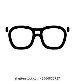 Glasses icon vector, eyeglasses symbol. Accessory pictogram, flat vector sign isolated on background.