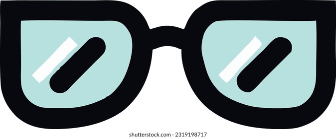 Glasses icon vector, Fashion spectacles accessory, Vector illustration 2