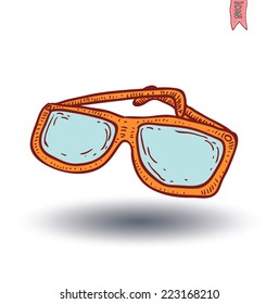  Glasses Icon, vector illustration