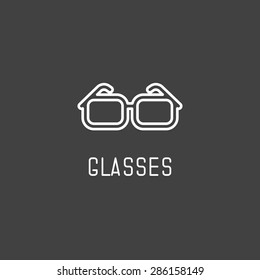 Glasses icon. Vector illustration