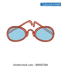  Glasses Icon, vector illustration