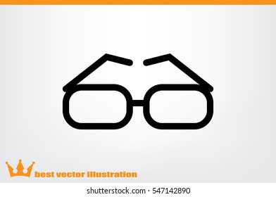 glasses icon vector illustration.