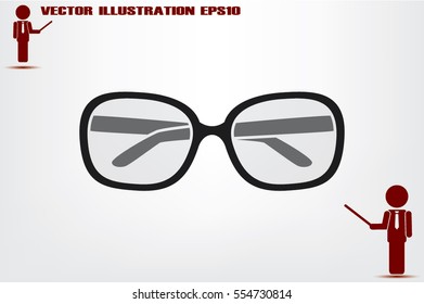 glasses icon vector illustration.