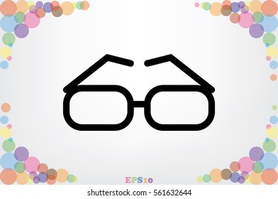 glasses icon vector illustration.
