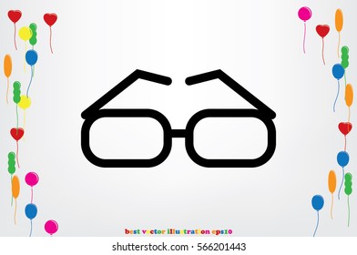 glasses icon vector illustration.