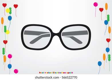 glasses icon vector illustration.