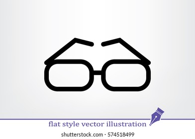 glasses icon vector illustration.