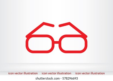 glasses icon vector illustration.