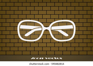 glasses icon vector illustration.