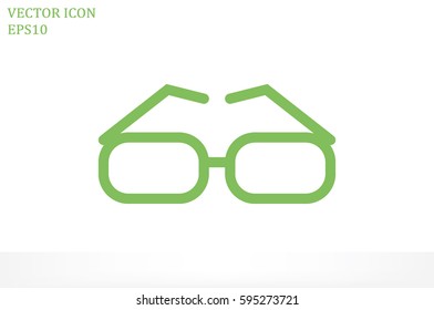 glasses icon vector illustration.