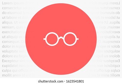 Glasses Icon. Vector illustration. Elements for design. Glasses Icon on blue background.flat eye glasses icon symbol sign, logo template, vector, eps 10

