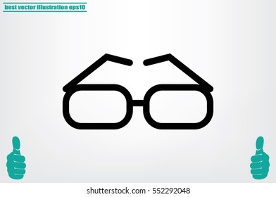 glasses icon vector illustration EPS 10