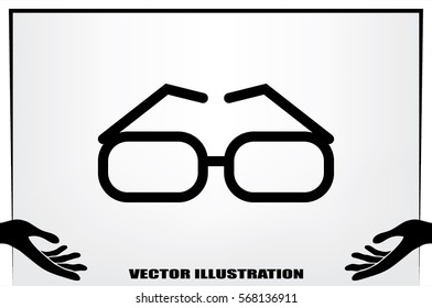 glasses icon vector illustration EPS 10