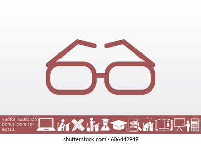 glasses icon vector illustration EPS 10