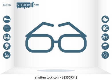 glasses icon vector illustration EPS 10