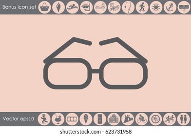 glasses icon vector illustration EPS 10