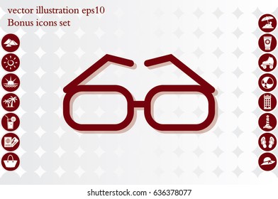 glasses icon vector illustration EPS 10