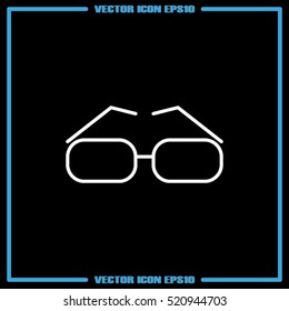 glasses icon vector illustration eps10. Isolated badge for website or app - stock infographics