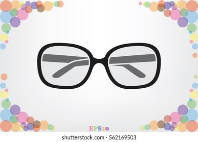 glasses icon vector illustration eps10.