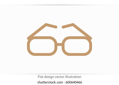 glasses icon vector illustration eps10.