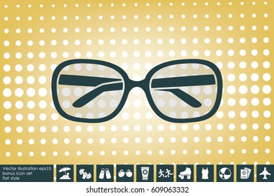glasses icon vector illustration eps10.