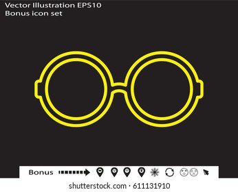 glasses, icon, vector illustration eps10