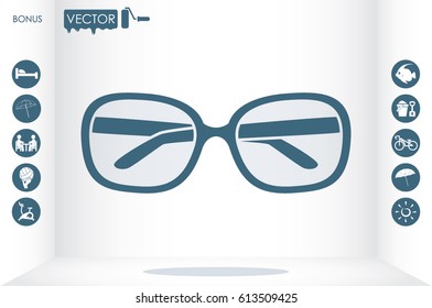 glasses icon vector illustration eps10.