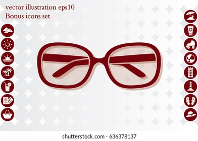 glasses icon vector illustration eps10.