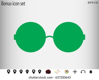 glasses, icon, vector illustration eps10