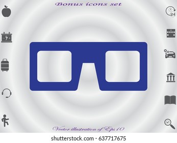glasses, icon, vector illustration eps10