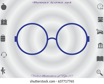 glasses, icon, vector illustration eps10