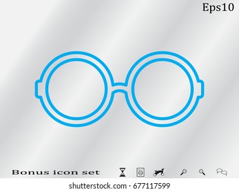glasses, icon, vector illustration eps10
