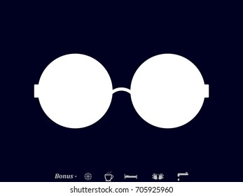 glasses, icon, vector illustration eps10