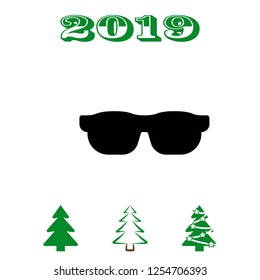 glasses icon vector illustration. Flat design style