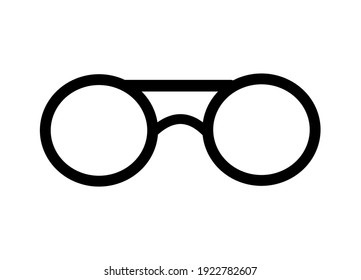 
Glasses icon, vector illustration. Flat design style. vector glasses icon illustration isolated vector icon for apps and website