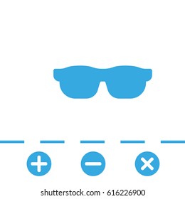 glasses icon vector illustration. Flat design style