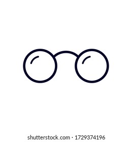Ilustración vectorial de icono de lentes aislada en blanco.